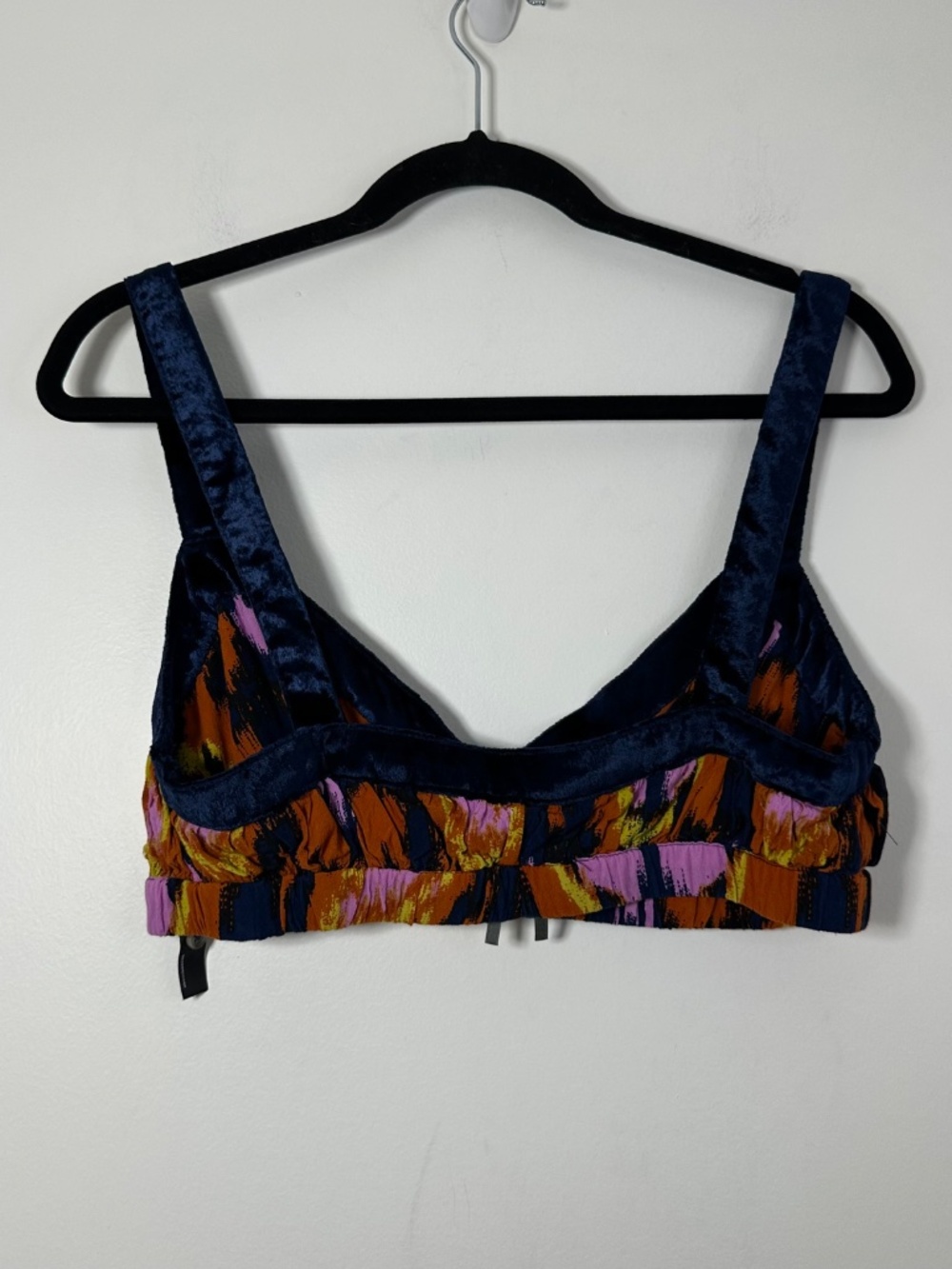 Anthropologie Womens Medium Multi-Textured Bralette Crop Top Boho Abstract Print - Picture 2 of 6
